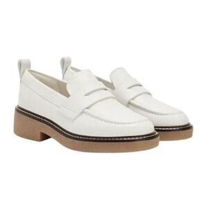 Everlane White Chunky Loafers Sz 7.5 Platform Minimalist Classic